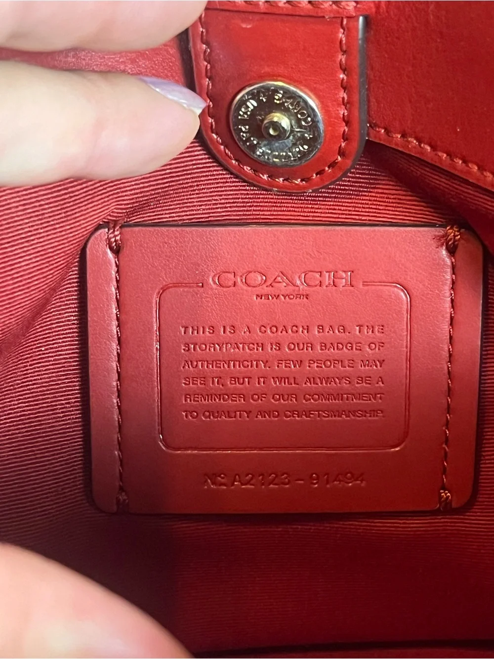 Coach Mini Lillie Carryall in Signature Canvas (Brown/1941 Red)